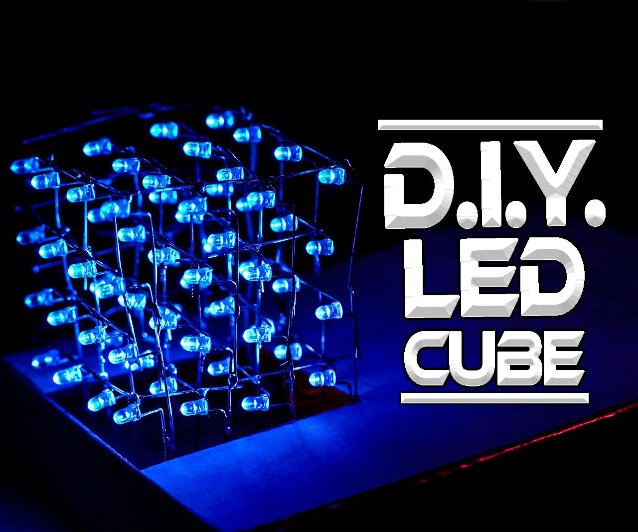 4X4X4 Light Cube Kit Arduino shield LED DIY suite Kit Red Blue rot Blau 